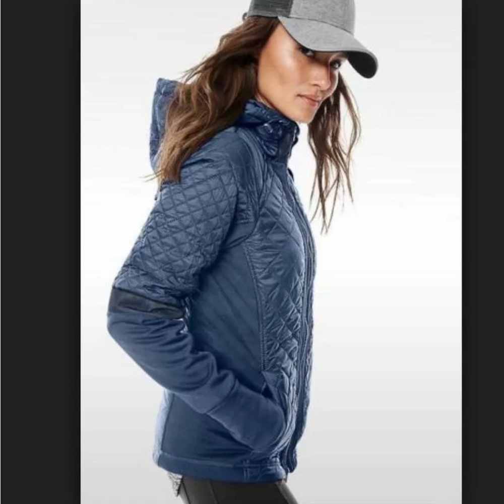 Athleta Abyss Green Blue Quilted Hooded Rock Springs Jacket Size: S